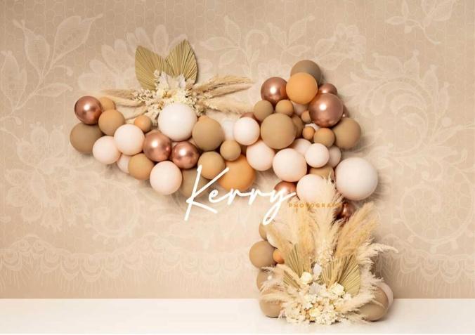 Neutral Balloon Bloom backdrop