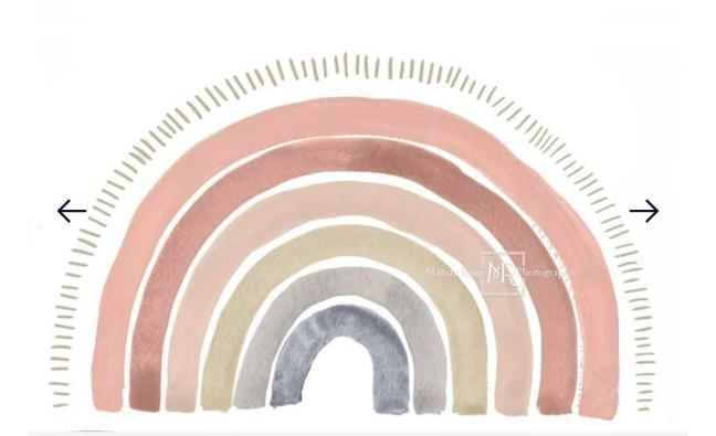 Watercolor Rainbow backdrop
