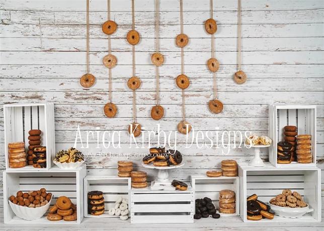 Donut Wall, Rustic backdrop