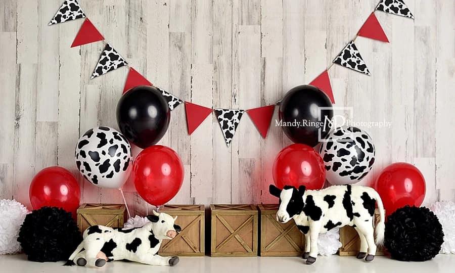 Farmhouse Cow Print backdrop