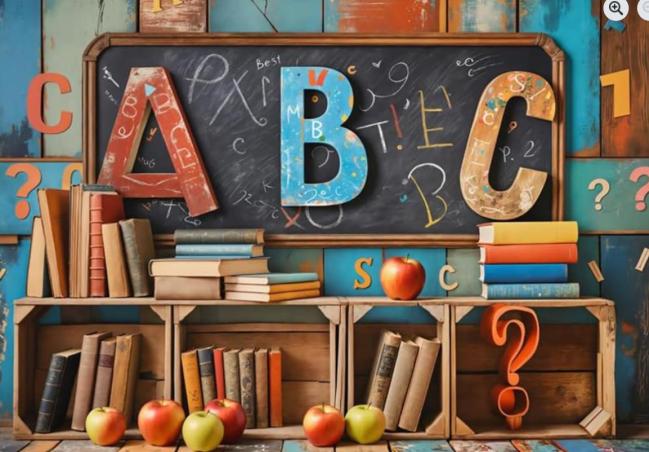 Classroom ABCs backdrop