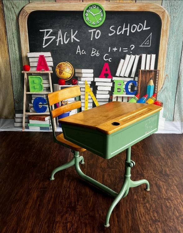 Vintage School Desk backdrop