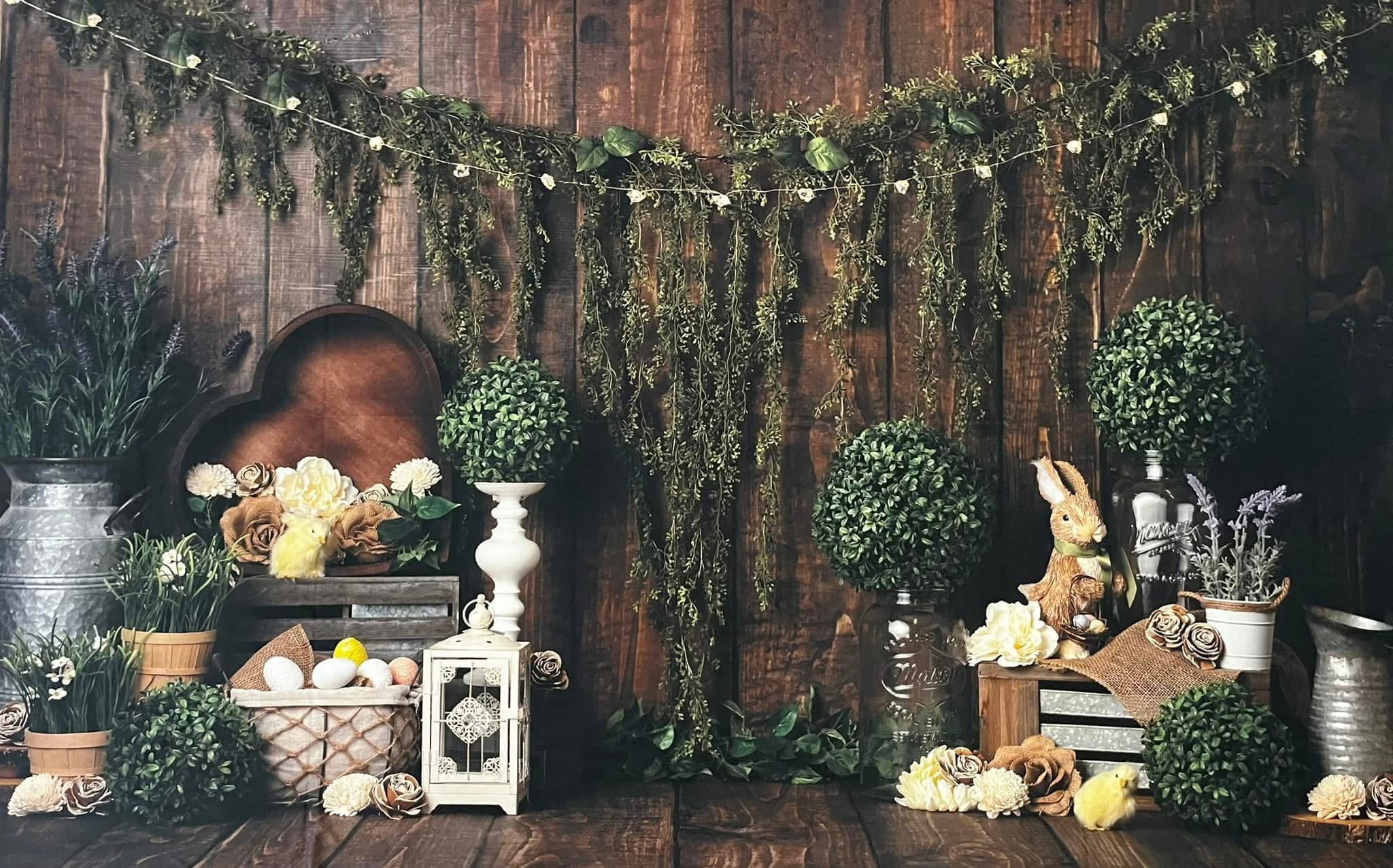 Woodland Bunny Wall backdrop