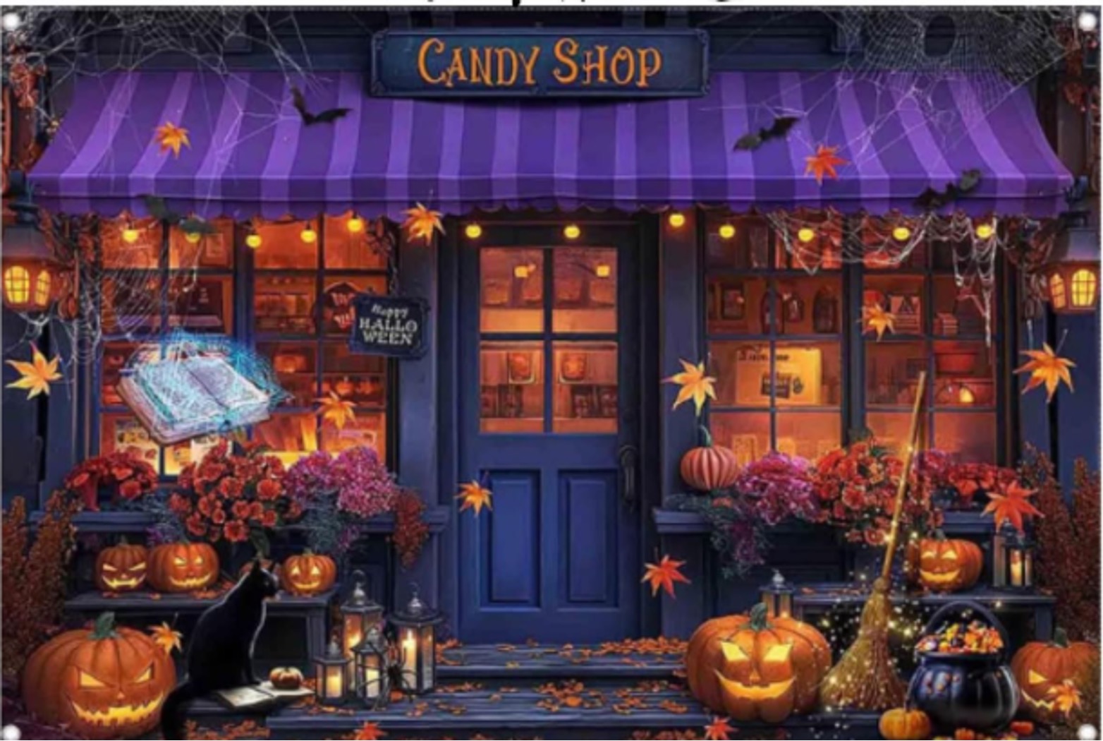 Candy Shop Halloween backdrop
