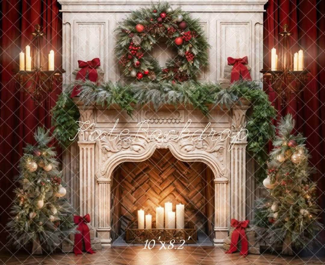 Christmas Mantel backdrop