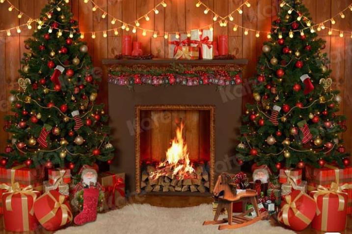 Cabin Fireside backdrop