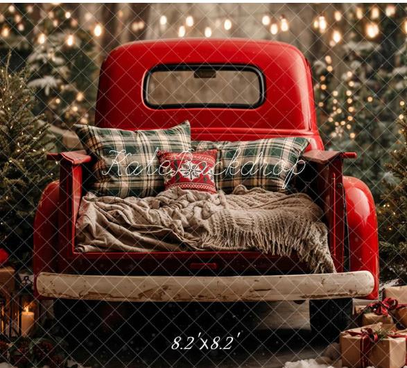 Red Truck Bed backdrop