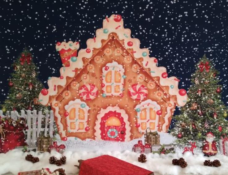 Gingerbread House backdrop