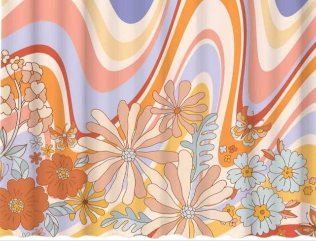 Retro Floral Swirl backdrop