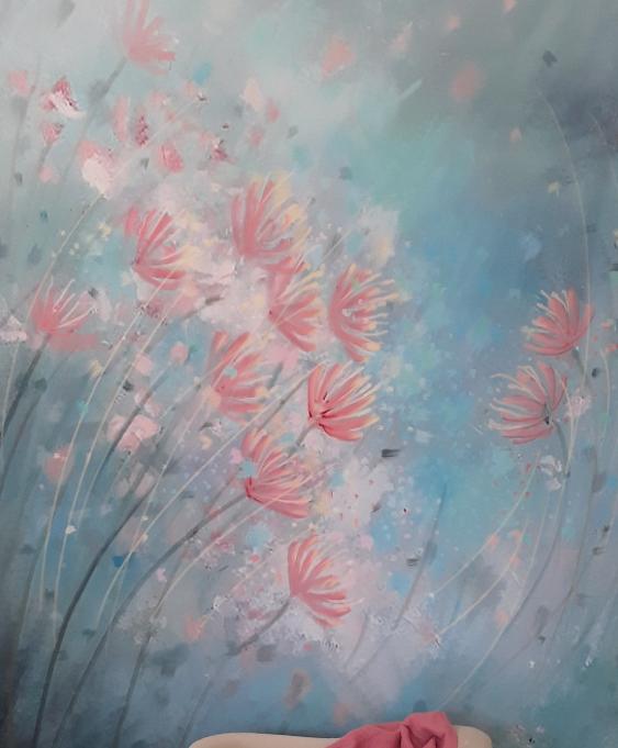 Blush Floral Wash backdrop